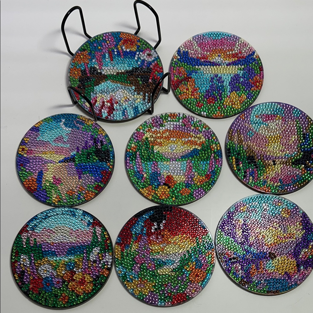 Colorful Beaded Coaster Set